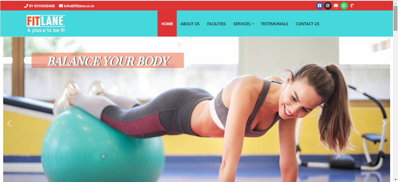 Fitlane Gym Noida - Designed by Sapling IT Care +91-7000138343